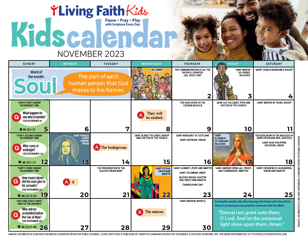 Catechist Kids Calendar Download Page - CATECHIST Magazine