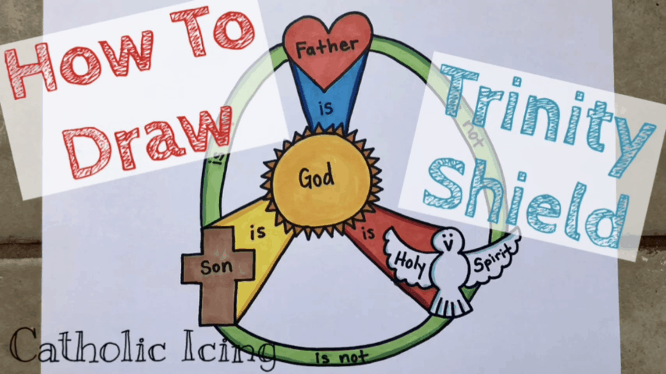 How To Draw The Trinity Shield For Kids {and free coloring page!}