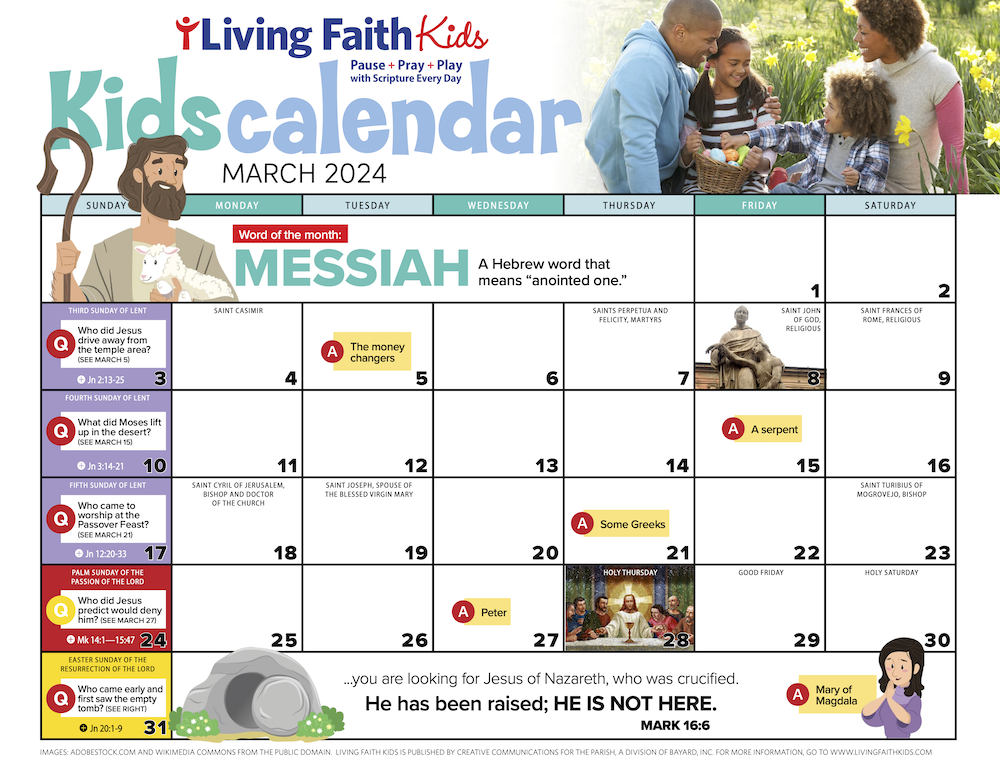 Catechist Kids Calendar Download Page - CATECHIST Magazine